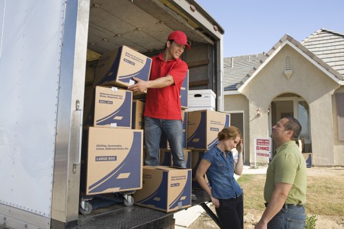 Loading a moving van for a property move in Barnes