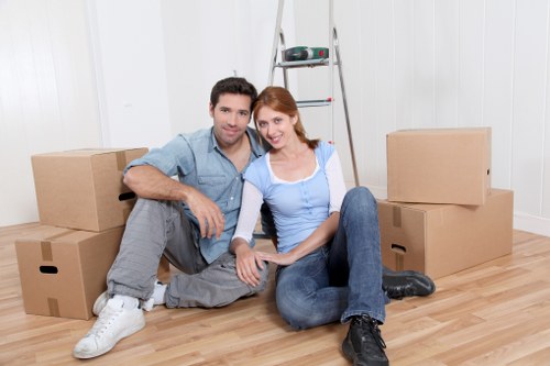 Sustainable movers handling recyclable and reusable household items